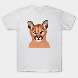 Cute Cougar Drawing T-Shirt